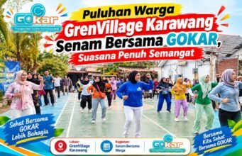 Puluhan Warga GrenVillage Karawang Senam Bersama GOKAR, Suasana Penuh Semangat