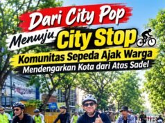 Dari City Pop Menuju City Stop, Komunitas Sepeda Ajak Warga Mendengarkan Kota dari Atas Sadel