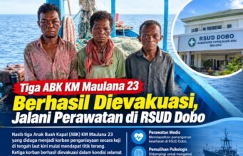 Tiga ABK KM Maulana 23 Berhasil Dievakuasi, Jalani Perawatan di RSUD Dobo