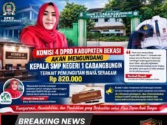 Komisi 4 DPRD Kabupaten Bekasi Akan Mengundang Kepala SMP NEGERI 1 Cabangbungin Terkait Pemungutan Biaya Seragam Rp 820.000