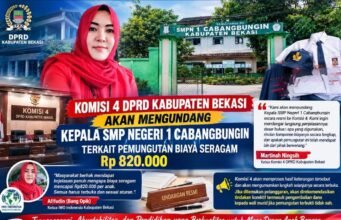 Komisi 4 DPRD Kabupaten Bekasi Akan Mengundang Kepala SMP NEGERI 1 Cabangbungin Terkait Pemungutan Biaya Seragam Rp 820.000
