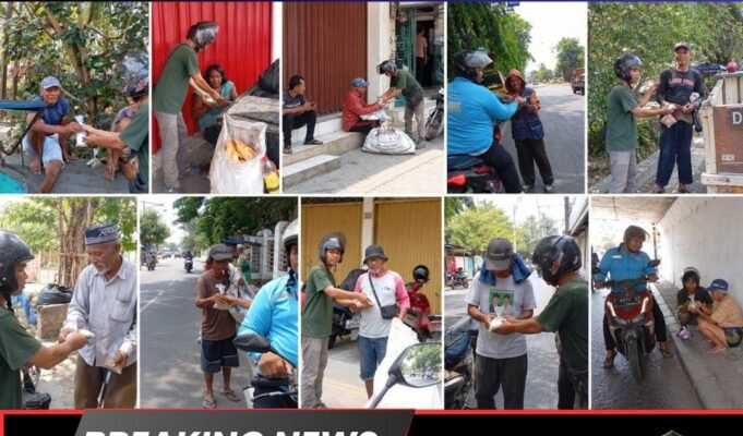 Peduli Pemulung dan Pengamen, Mie Ayam Berkat Seroja Bersama Driver GOKAR Gelar Jumat Berbagi