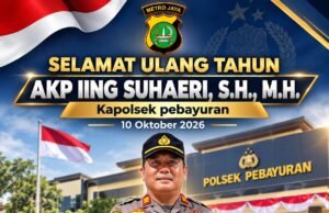 Media lingkaraktual.com Kabupaten Bekasi Ucapkan Selamat Ulang Tahun Kapolsek Pebayuran AKP Ling Suhaeri, SH. MH. Ke-51