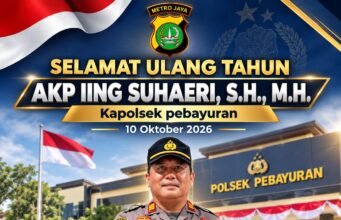 Media lingkaraktual.com Kabupaten Bekasi Ucapkan Selamat Ulang Tahun Kapolsek Pebayuran AKP Ling Suhaeri, SH. MH. Ke-51