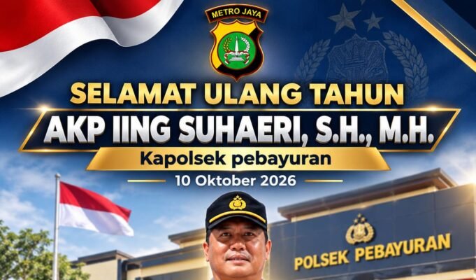 Media lingkaraktual.com Kabupaten Bekasi Ucapkan Selamat Ulang Tahun Kapolsek Pebayuran AKP Ling Suhaeri, SH. MH. Ke-51