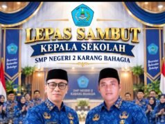 Jabatan Plt Kepala SMPN 2 Karang Bahagia Kabupaten Bekasi Diserahterimakan